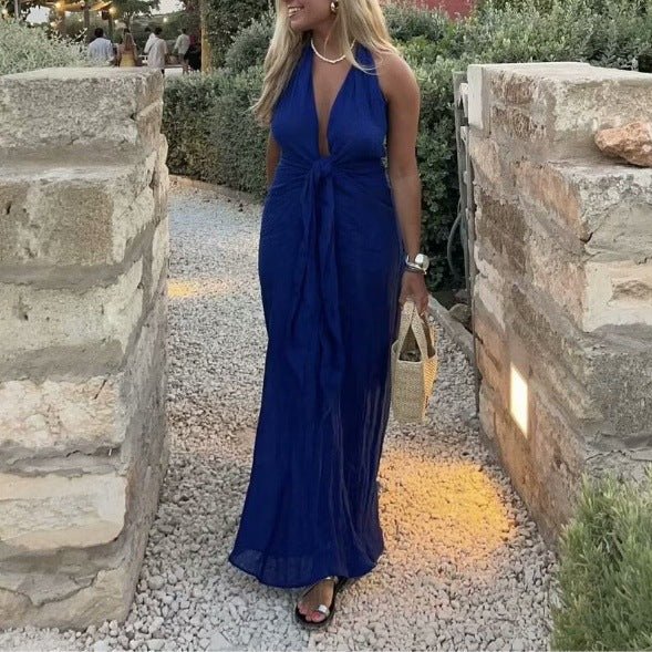 Backless Linen Dress - MTX