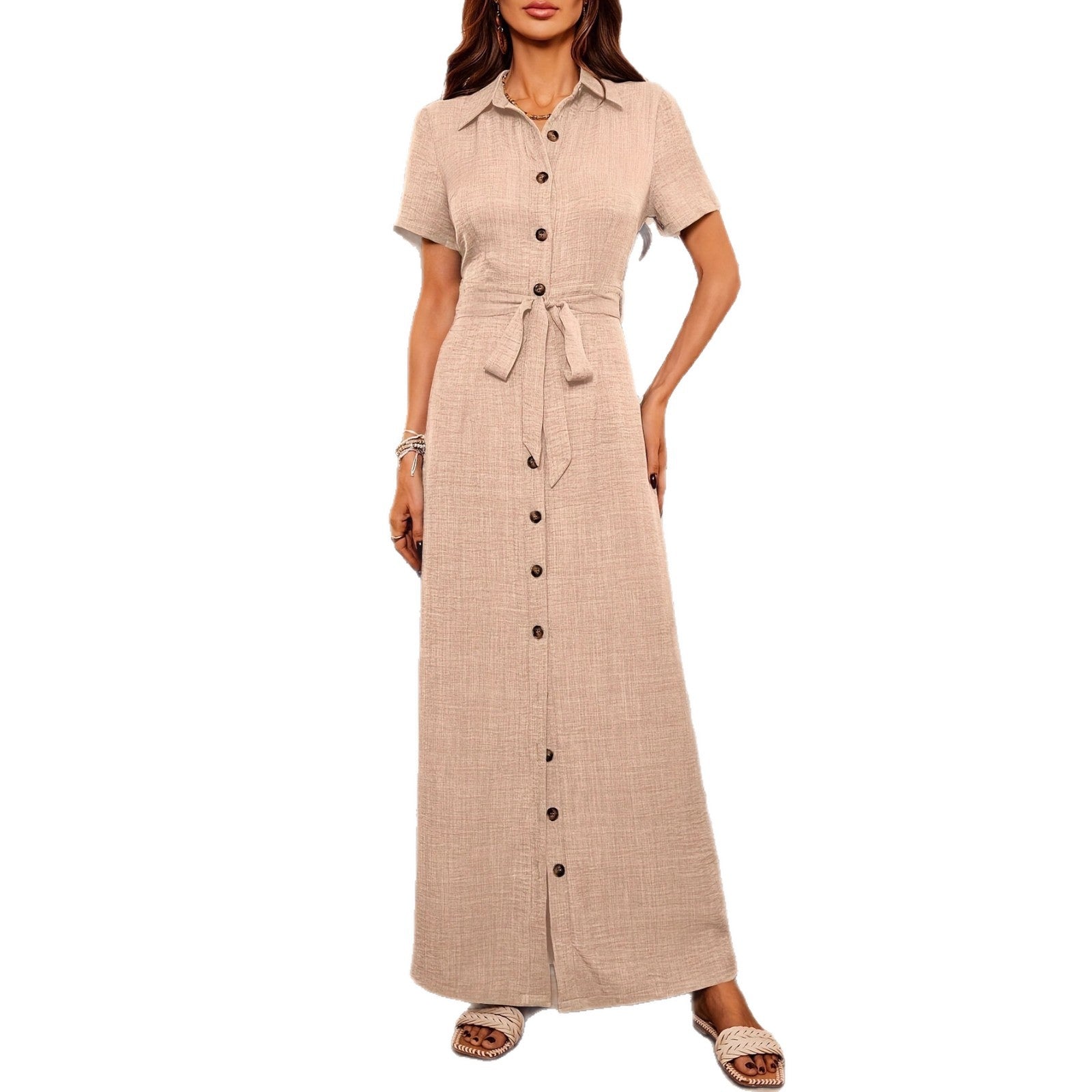 Belt Decorated Dress - MTX