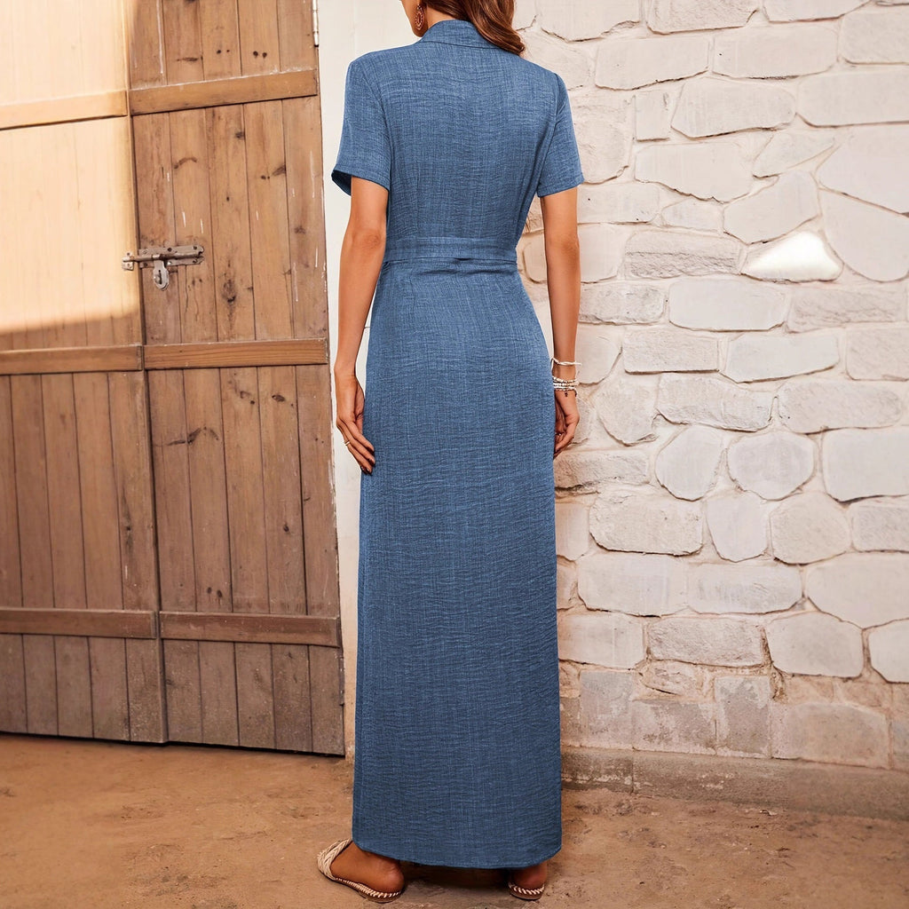 Belt Decorated Dress - MTX