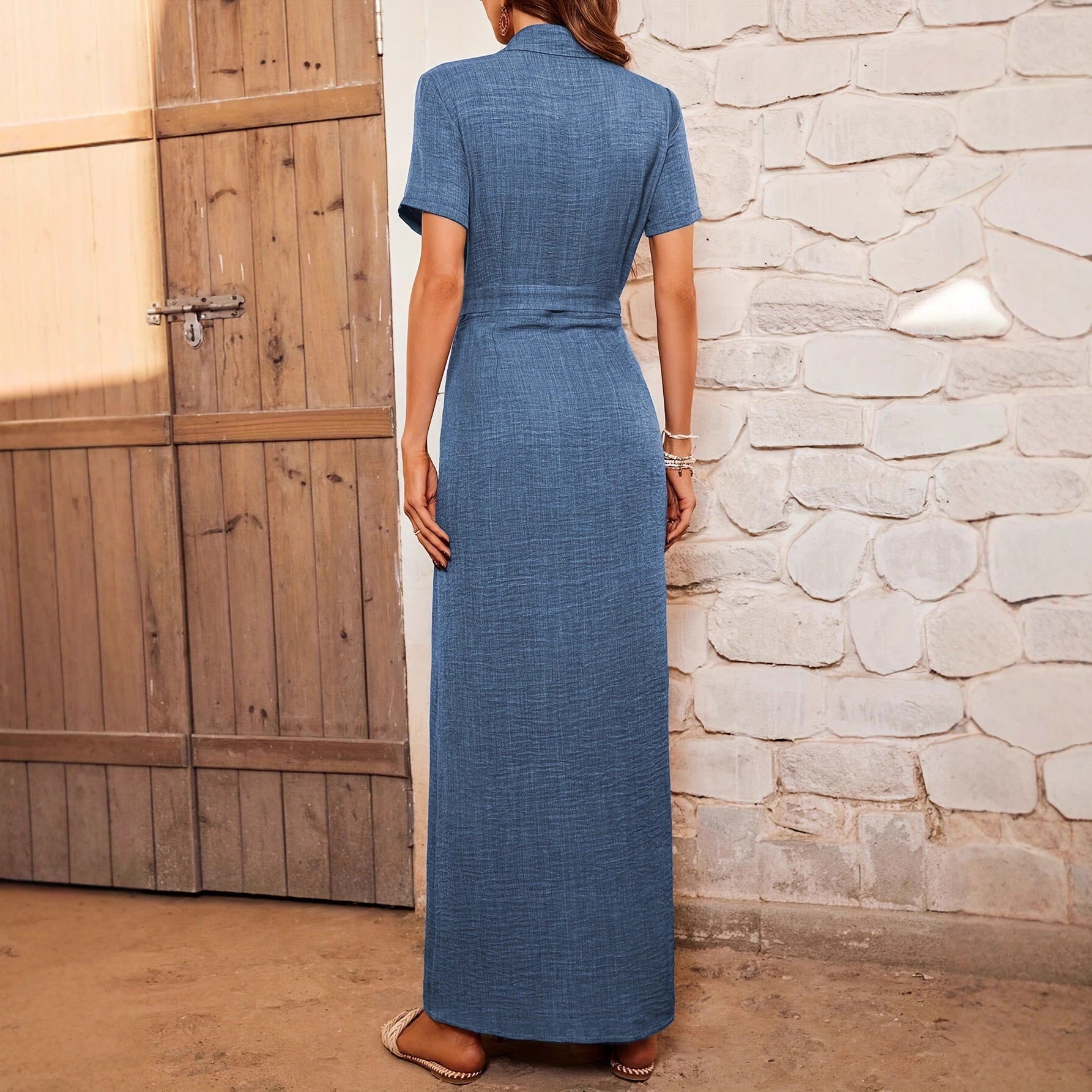 Belt Decorated Dress - MTX