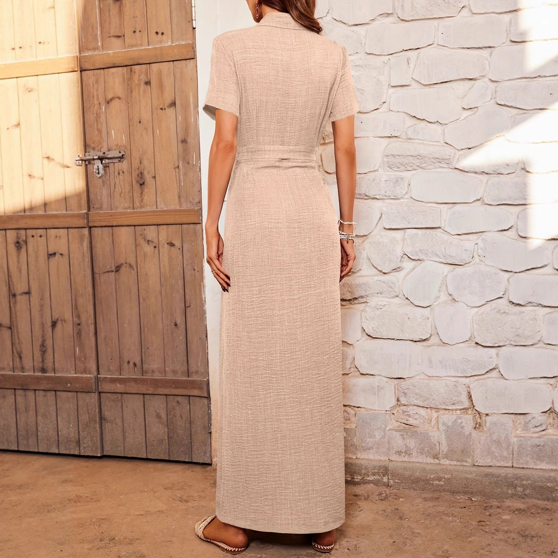 Belt Decorated Dress - MTX