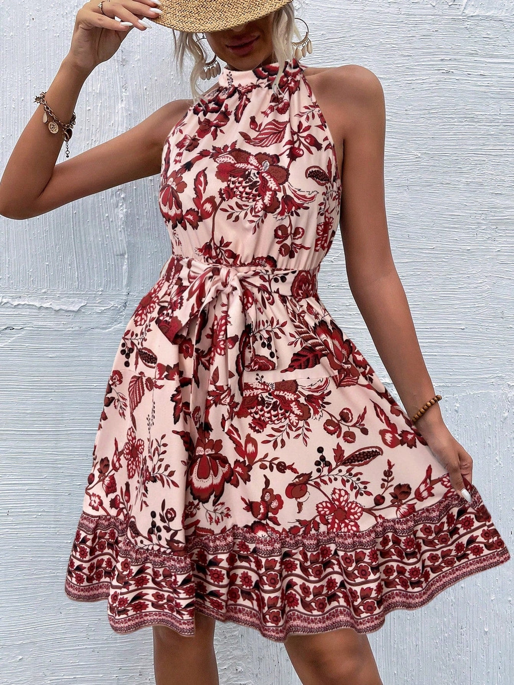 Floral Halter Dress - MTX
