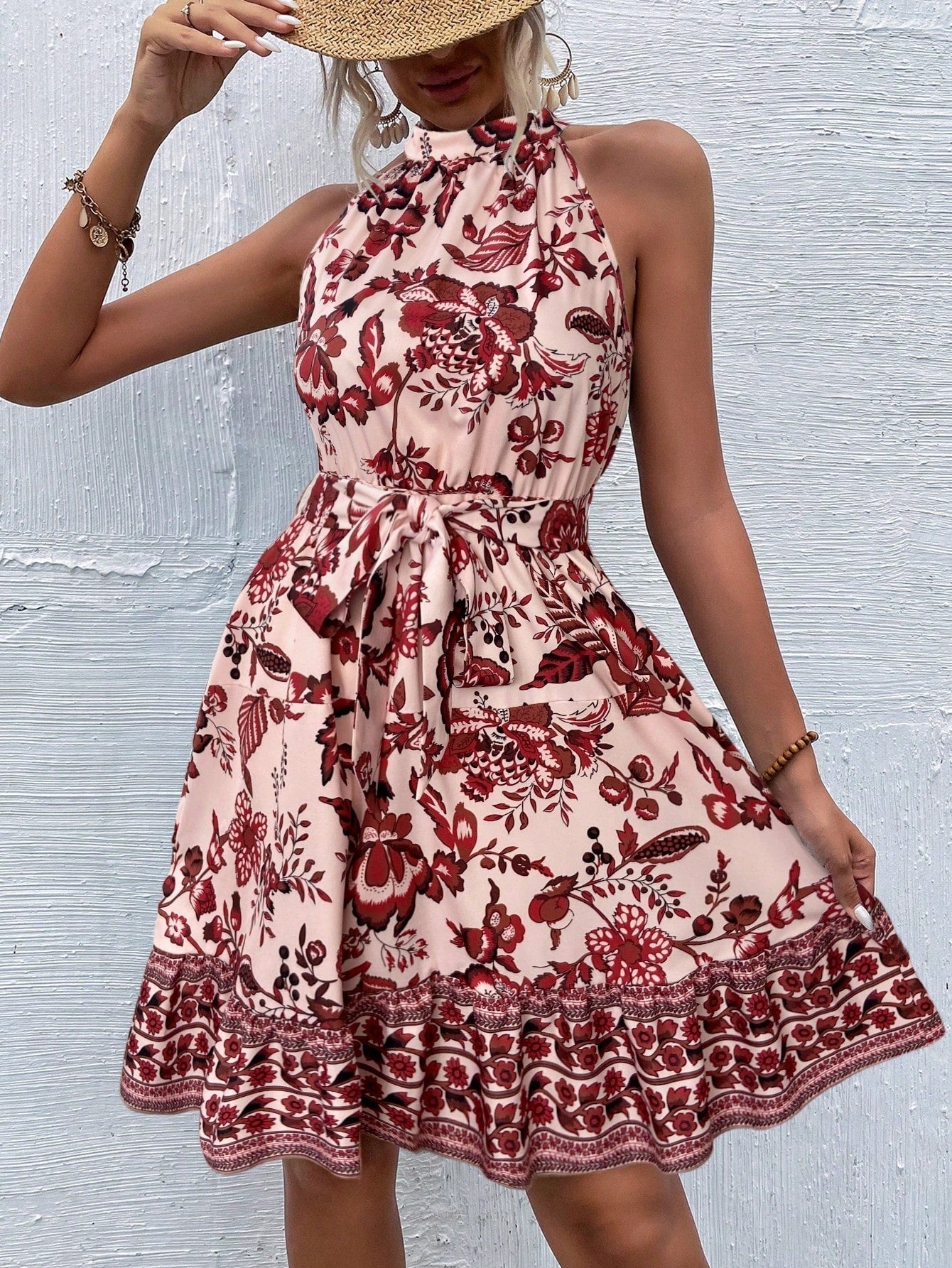 Floral Halter Dress - MTX
