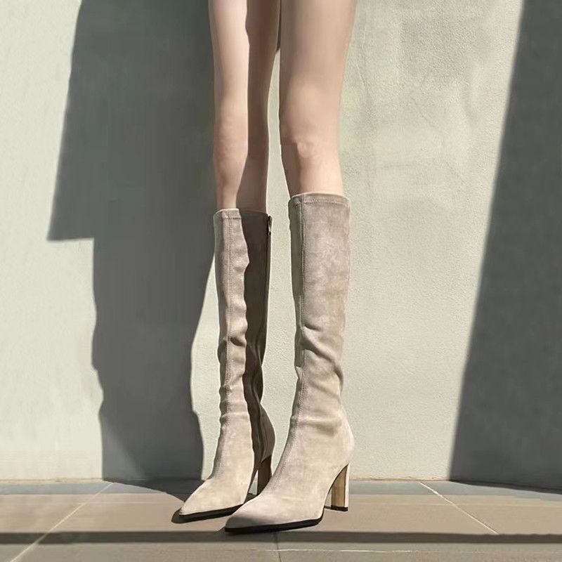 Knee - high Suede Boots - MTX