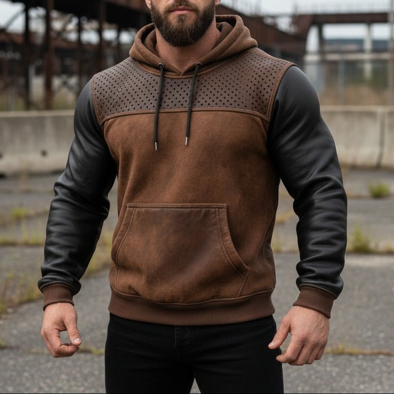 Leather Decorative Sweatshirt - MTX