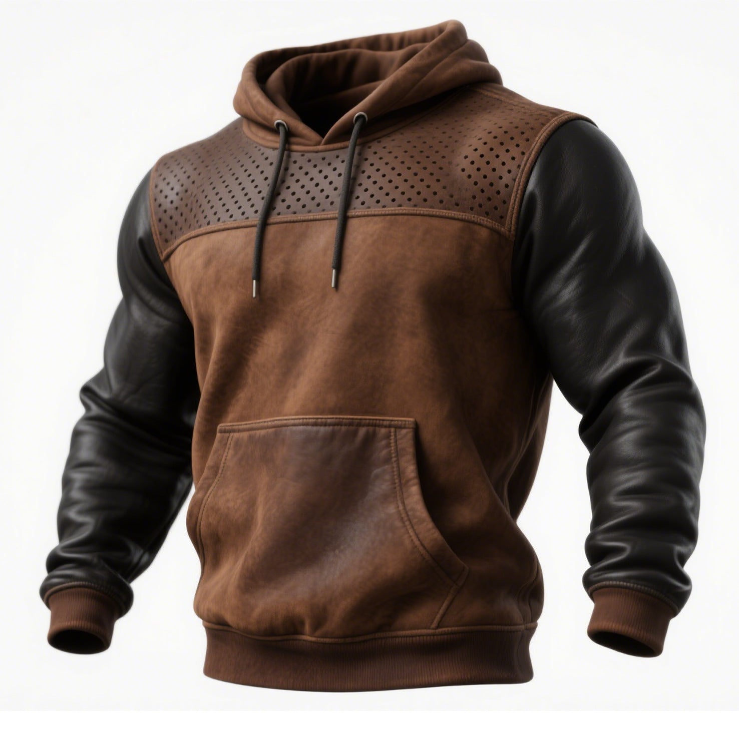 Leather Decorative Sweatshirt - MTX