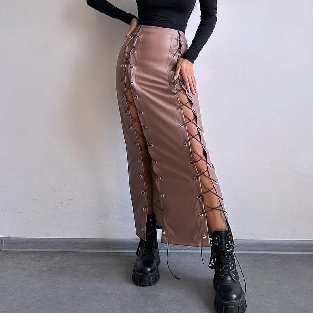 Leather Slit Skirt - MTX
