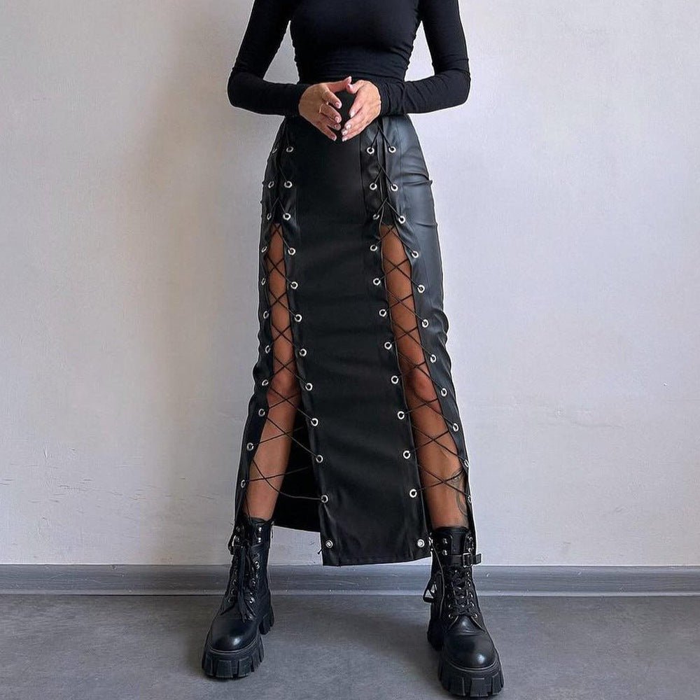 Leather Slit Skirt - MTX