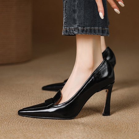 Leather Stiletto Pumps - MTX