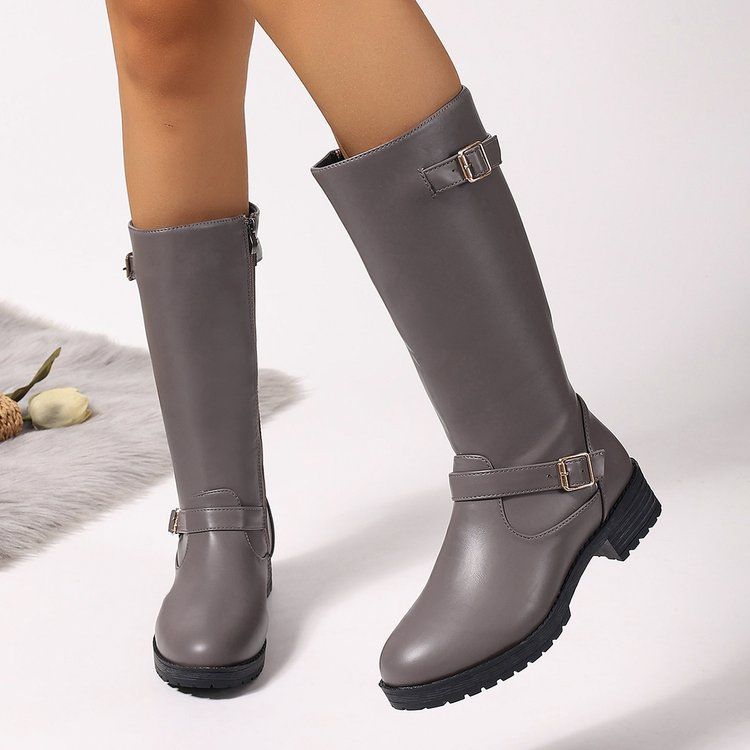 Low - heeled Boots, Zipper - MTX