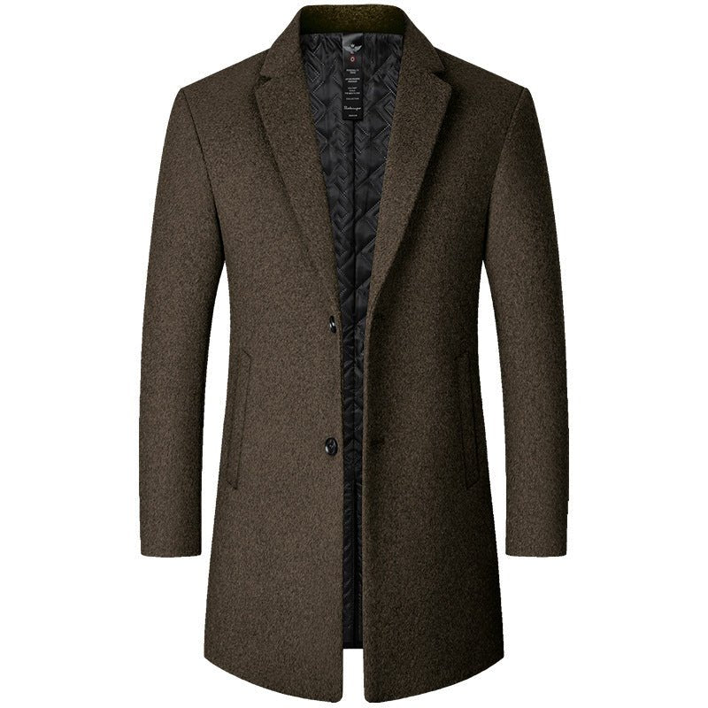 Mid - Length Wool Coat - MTX