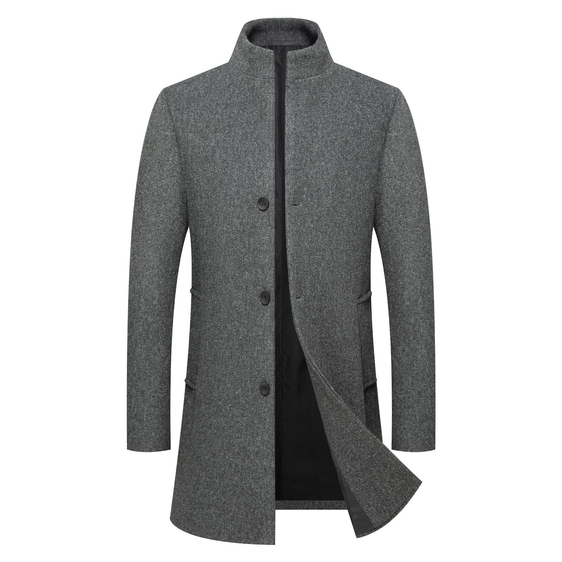 Mid - length Wool Coat - MTX