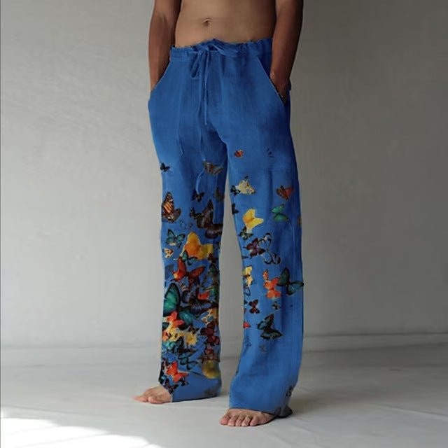 Pants With Butterfly Print - MTX