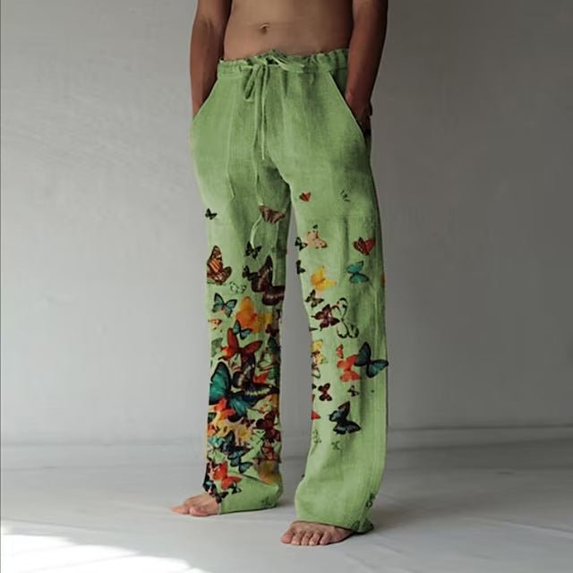 Pants With Butterfly Print - MTX
