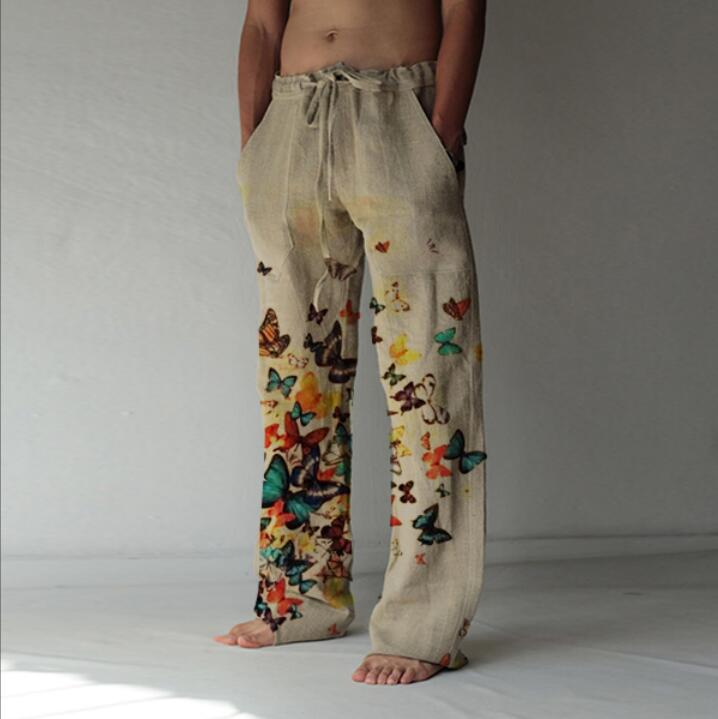 Pants With Butterfly Print - MTX