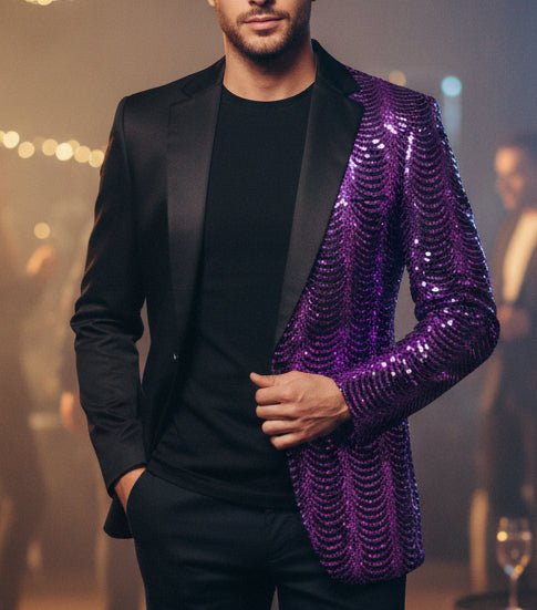 Sequin Shiny Suit Jacket - MTX