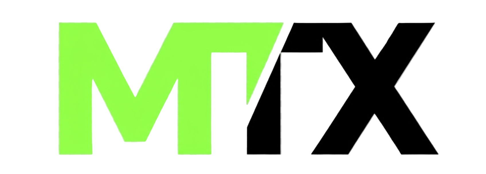 Skapa en enkel logotyp av bokstäverna MTX i färgen neongrönt och svart?
