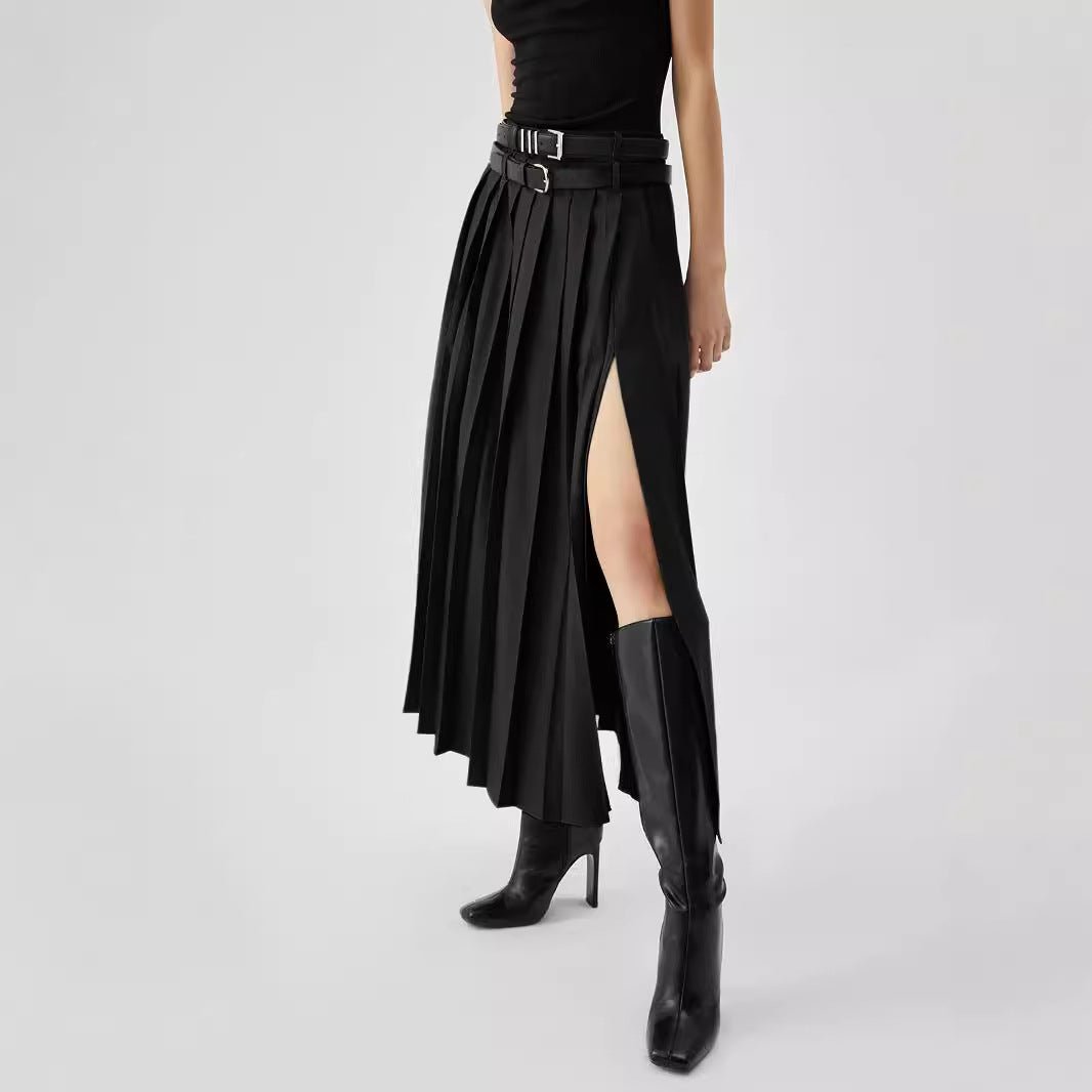 Slit Pleated Skirt - MTX