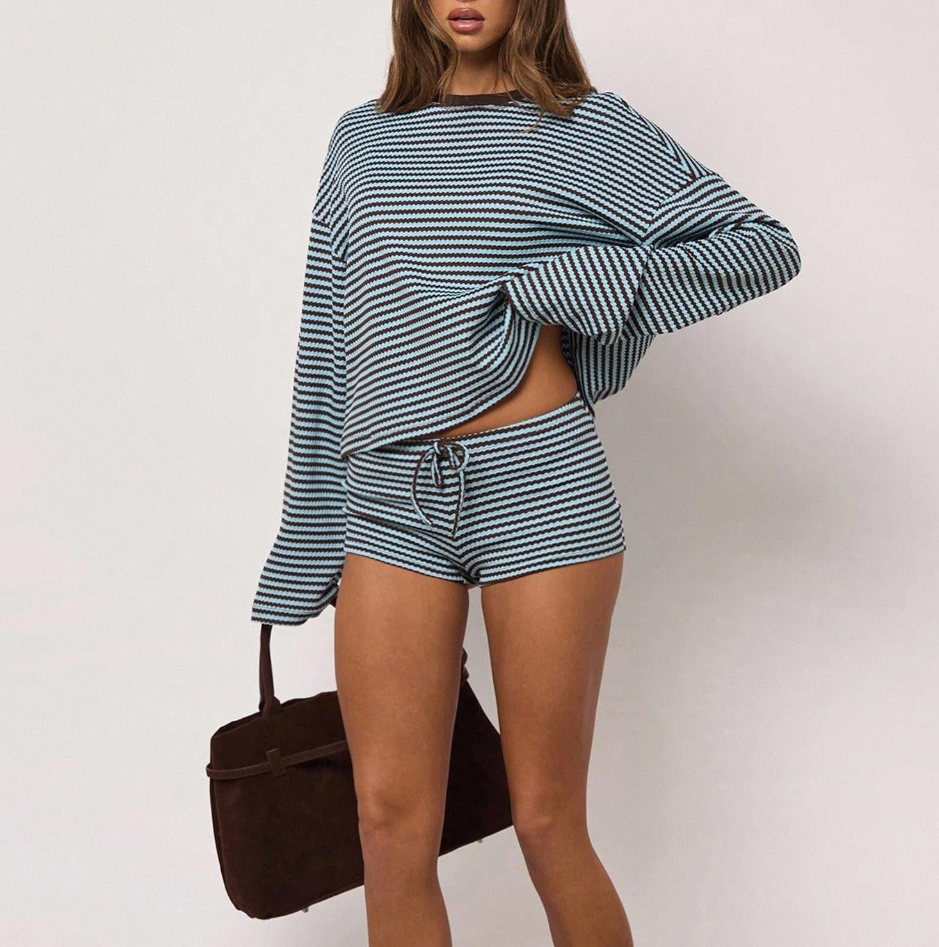 Striped Top And Shorts - MTX