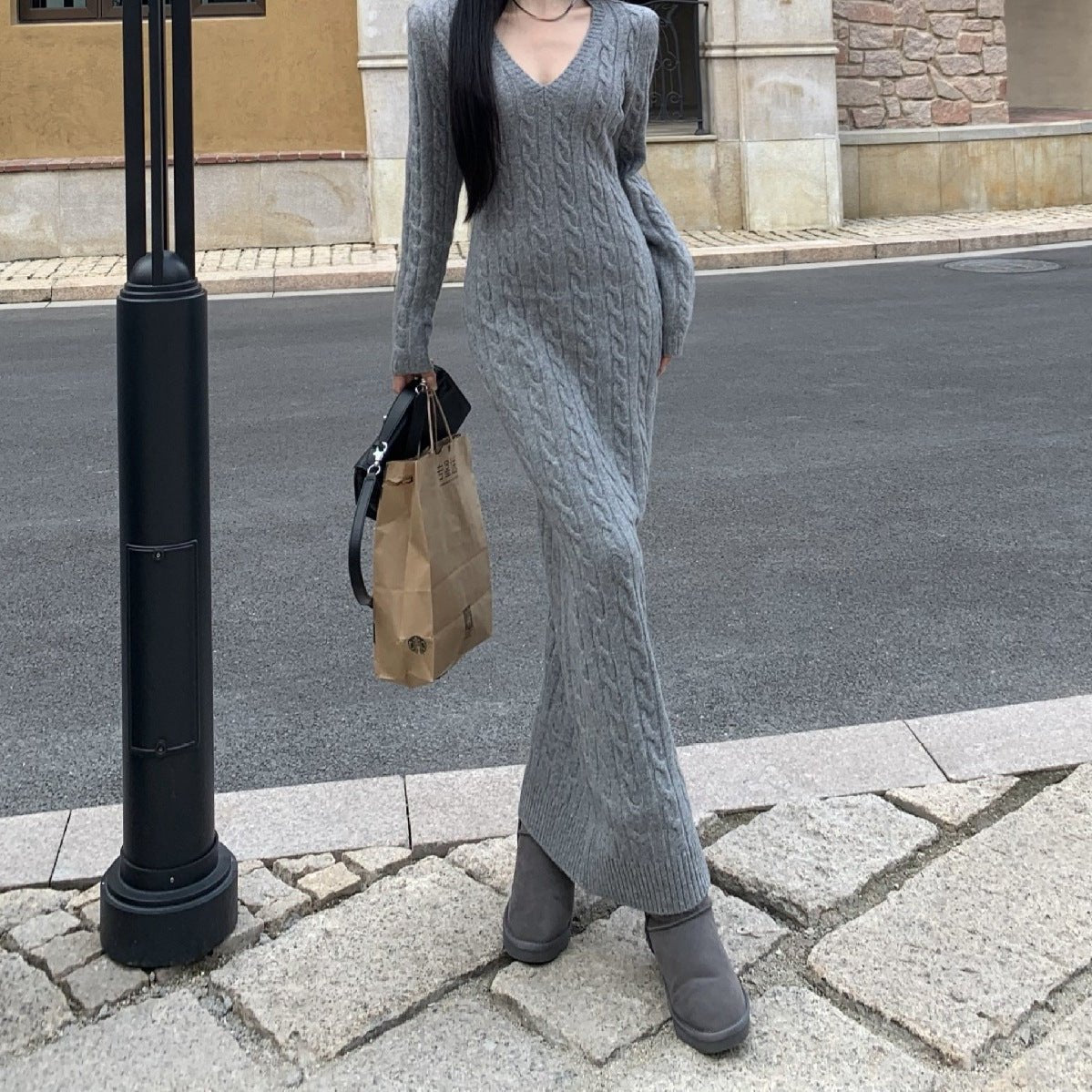 Twist Knitted Dress - MTX