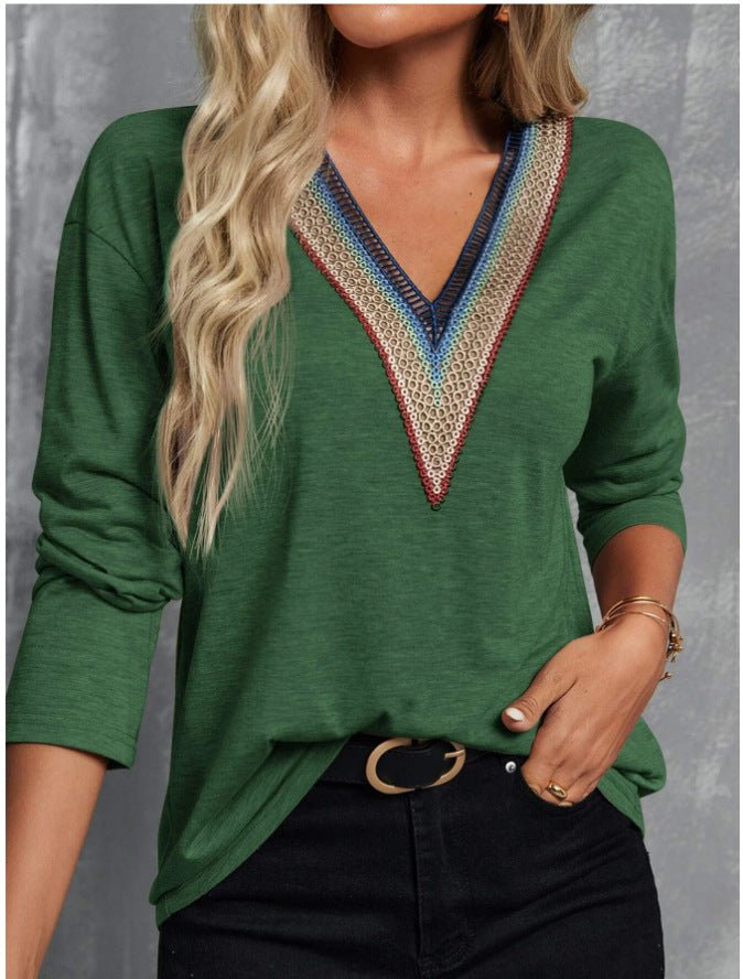 V - neck Blouse - MTX
