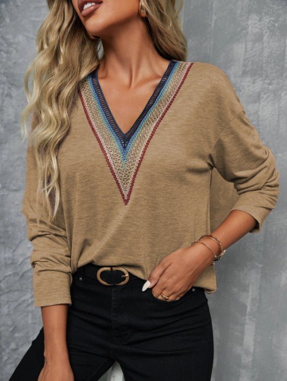 V - neck Blouse - MTX
