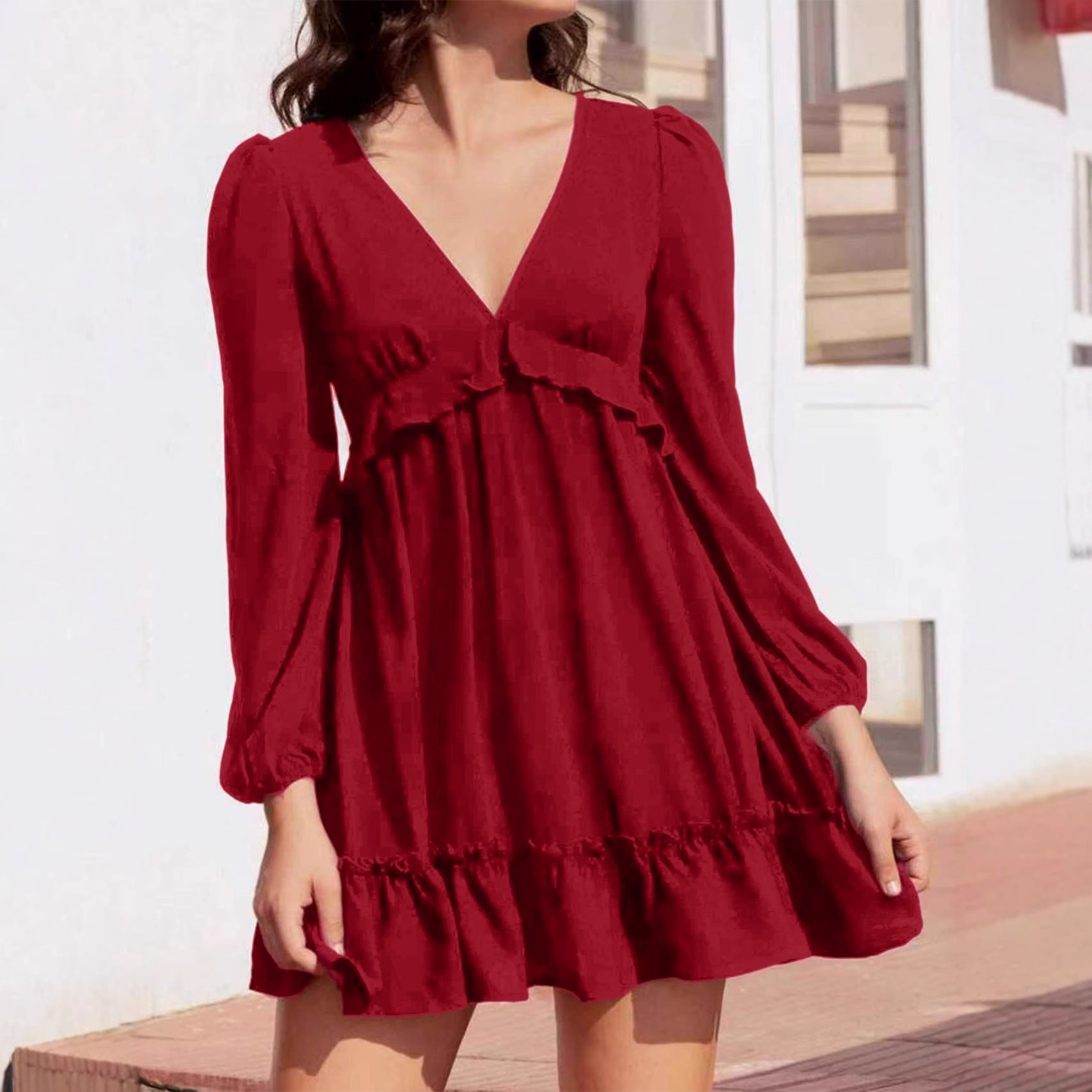 V - Neck Dress - MTX