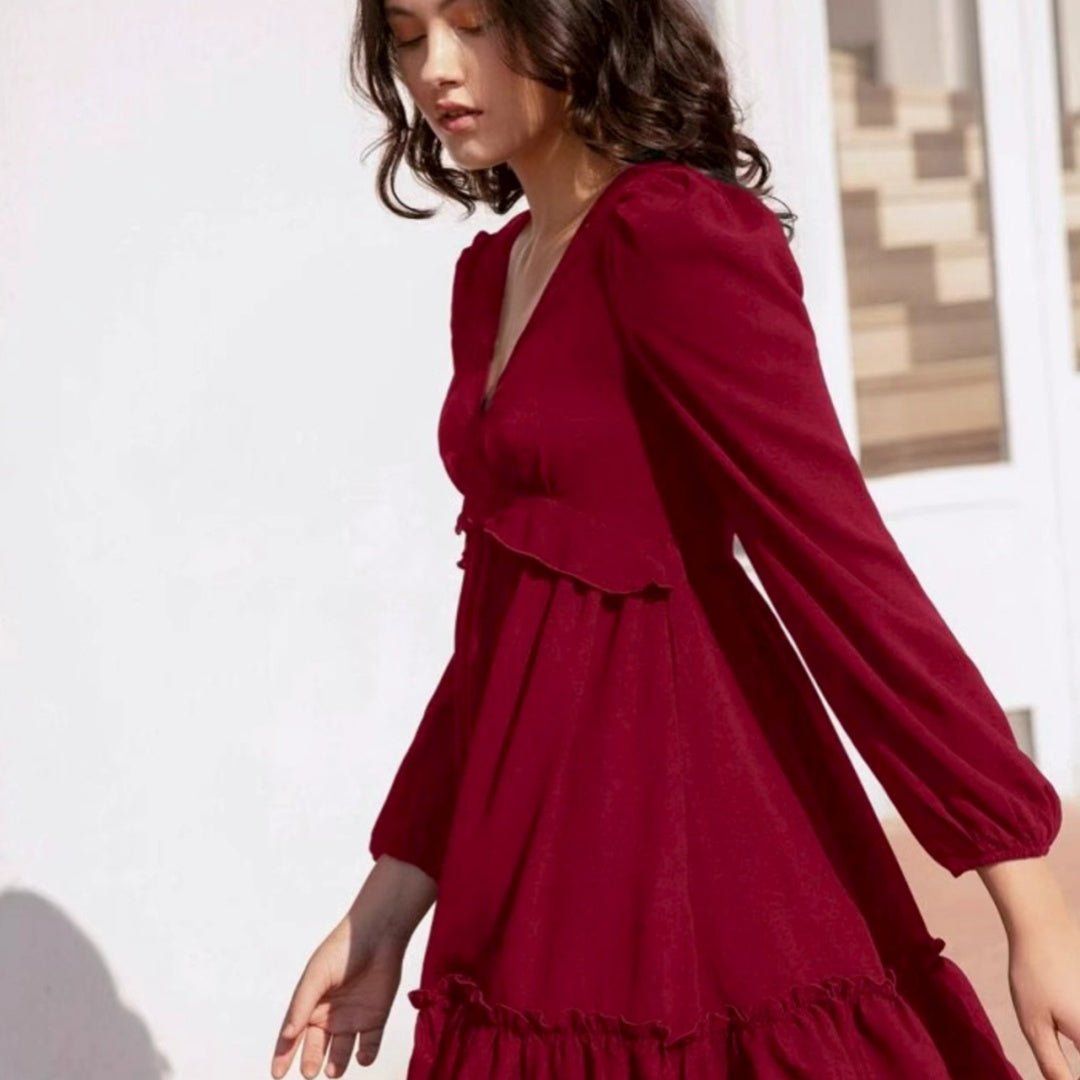 V - Neck Dress - MTX