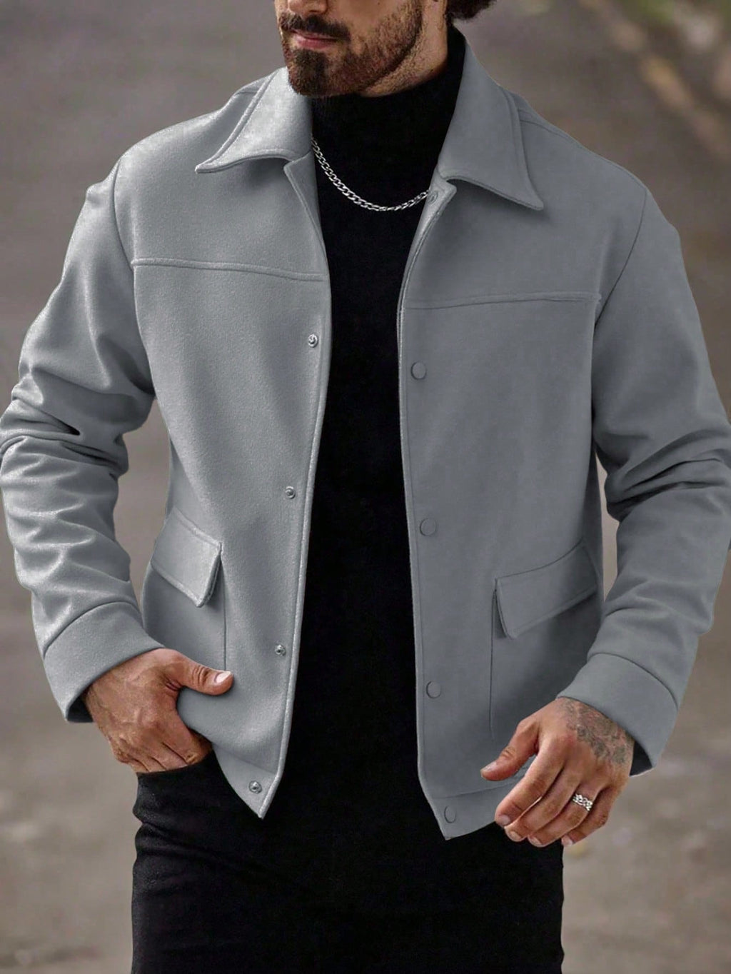 Wool Jacket Lapel Top - MTX